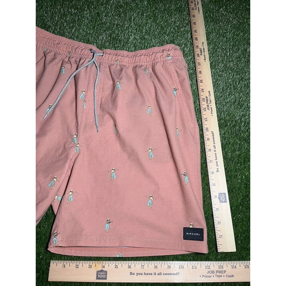 Men’s 2XL Rip Curl Coral Board Shorts W/ Hula Girls